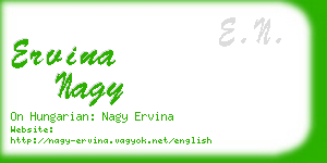 ervina nagy business card